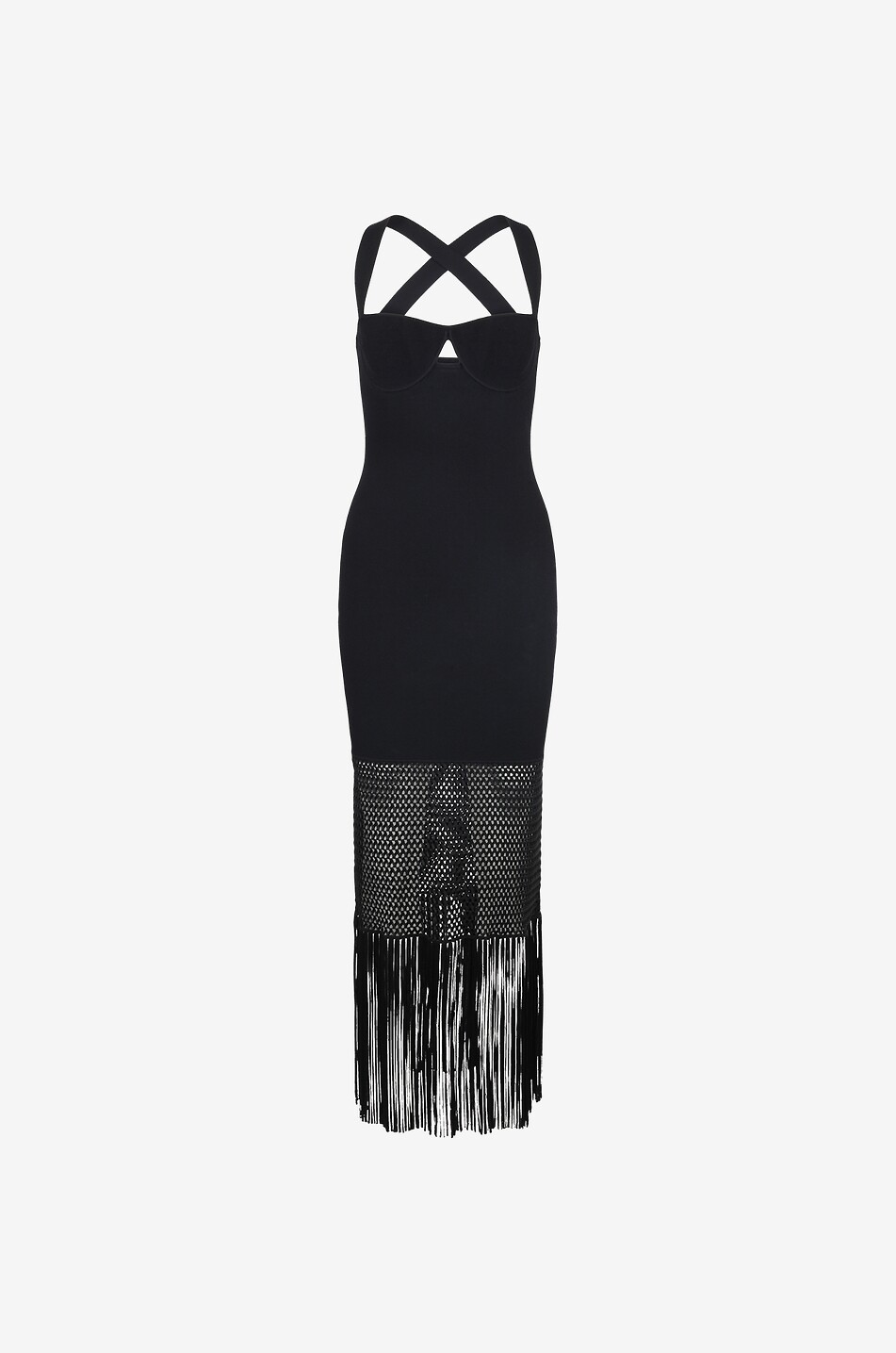 Diana fringed knit dress