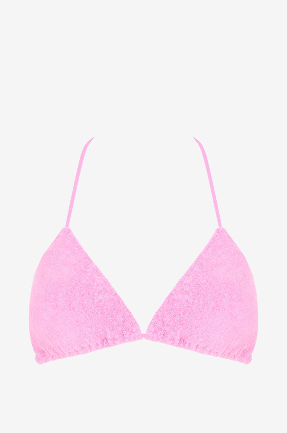 MC2 SAINT BARTH Leah cotton triangle bikini top Women PINK 1