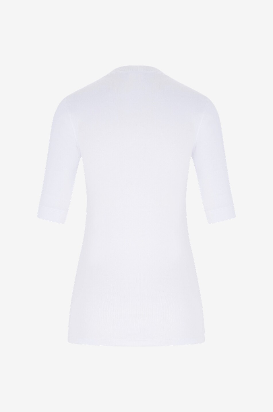 BRUNELLO CUCINELLI T-Shirt mit 3/4-Ärmeln und V-Ausschnitt Precious Detail Damen WEISS 2