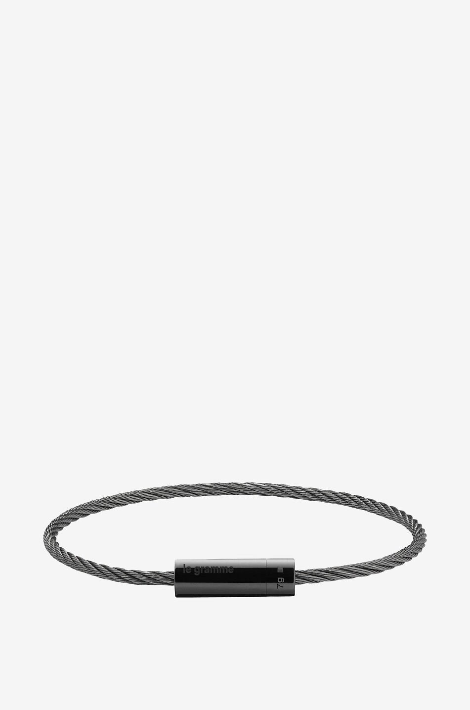 Câble Le 7g polished silver and ceramic bracelet