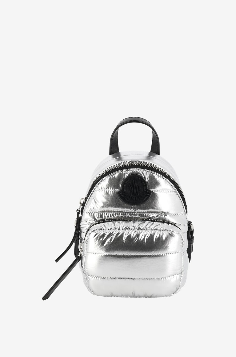 MONCLER Mini-sac porté croisé en nylon métallisé Kilia Small Femme GRIS 1