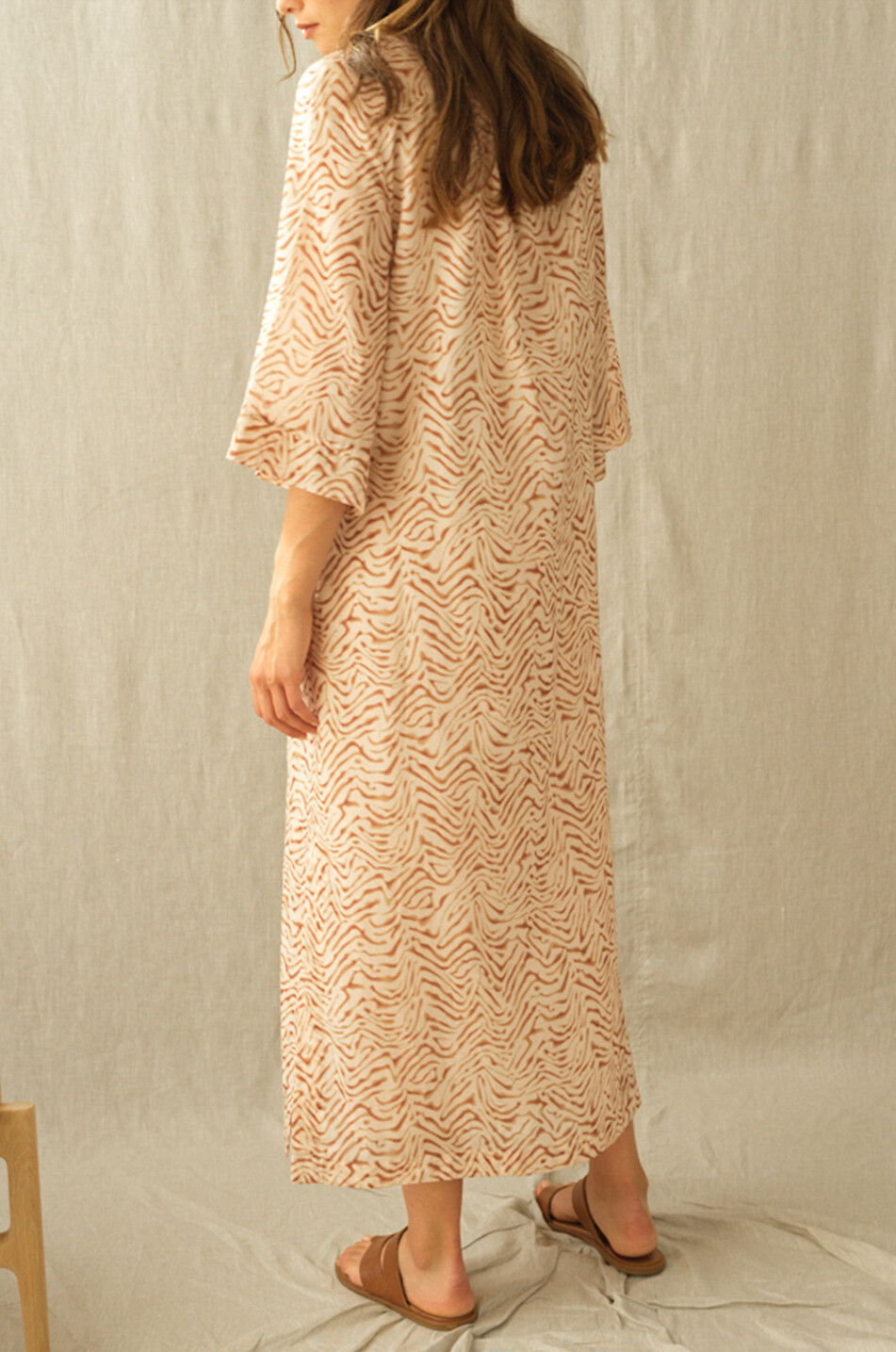 Robe midi imprimée en coton Danis
