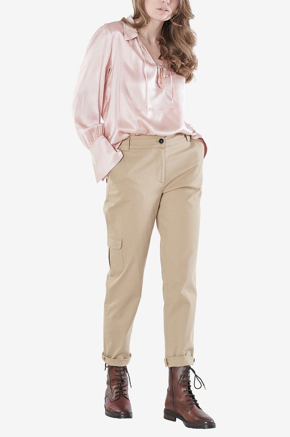 Blouse à manches longues en soie Elin