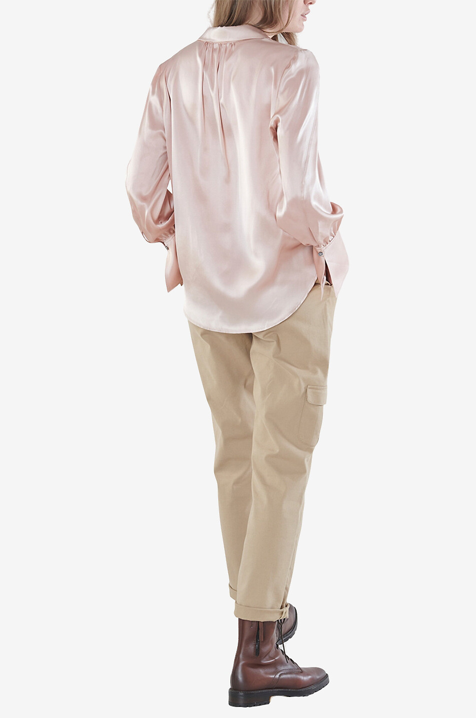Langärmelige Bluse aus Seide Elin