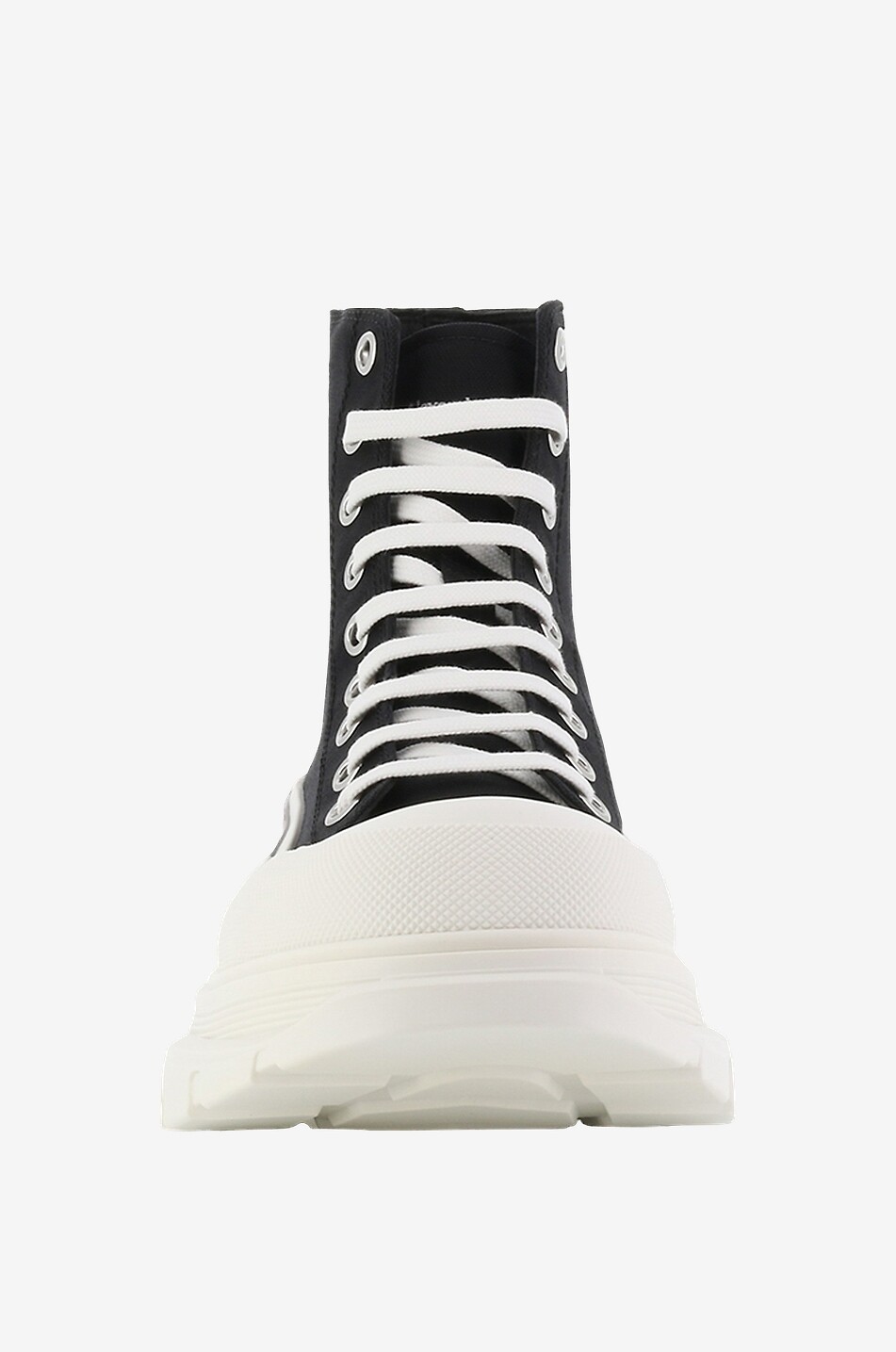 ALEXANDER McQUEEN Bottines à lacets en toile Tread Slick Homme Incolore 2