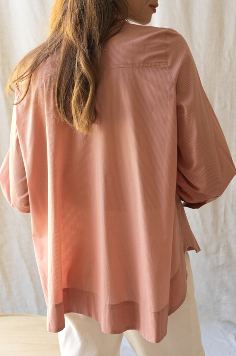 HANA SAN Chemise à manches longues en coton Ursula Femme ROSE CLAIR 6