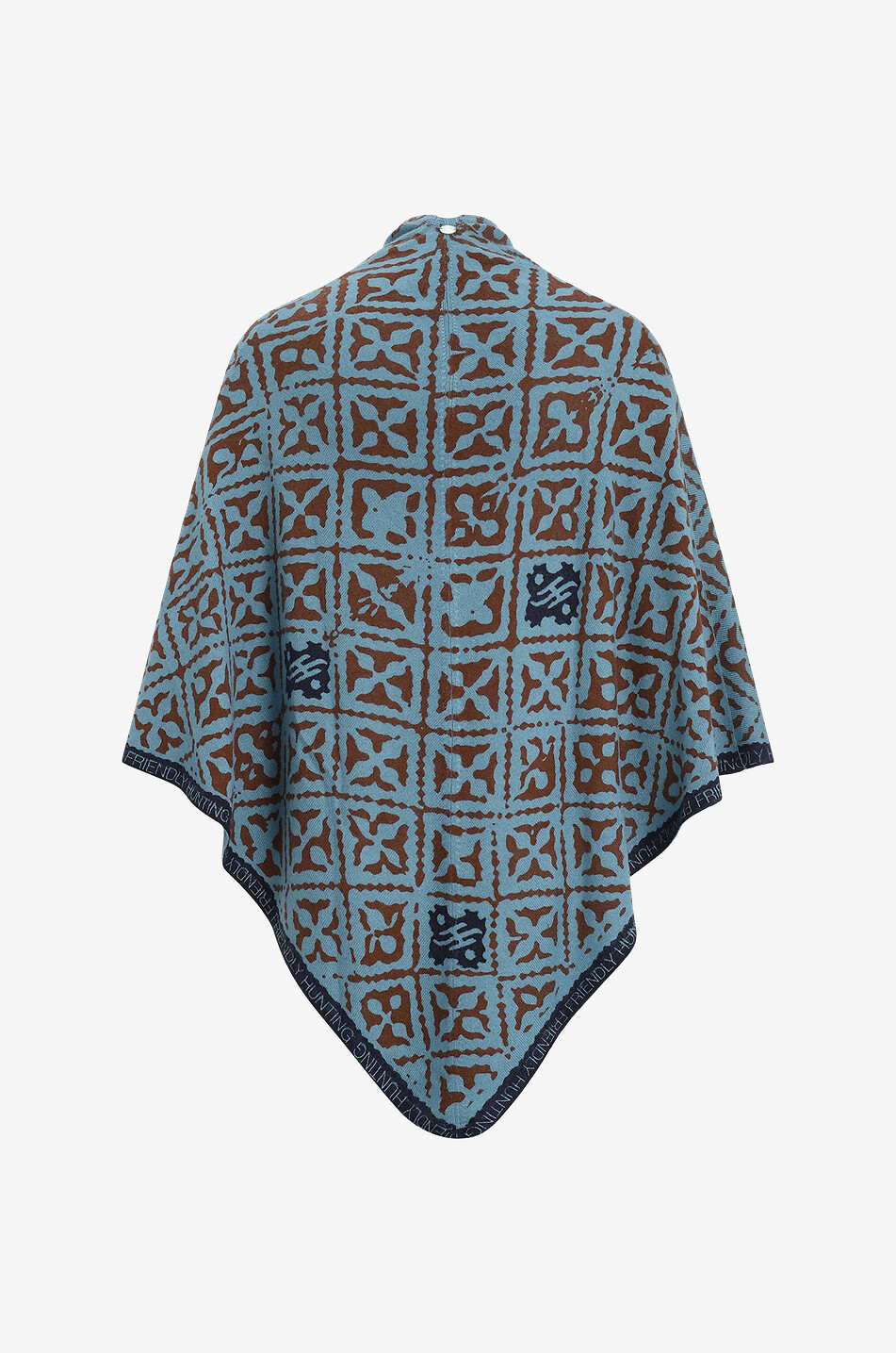 FRIENDLY HUNTING Eyes Of Marrakesh cashmere cape Women MEDIUM BLUE 2