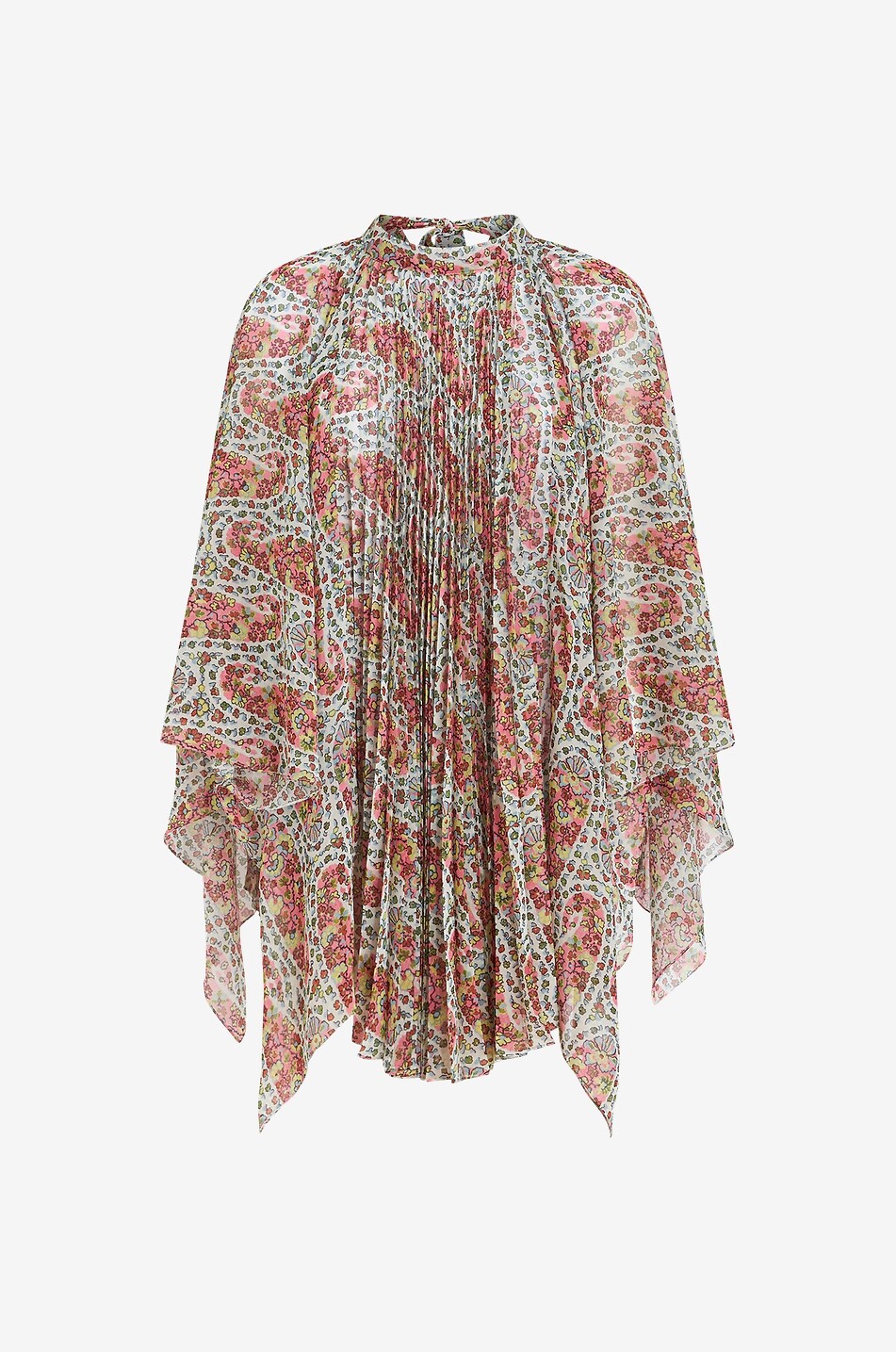 Floral Paisley chiffon cape top
