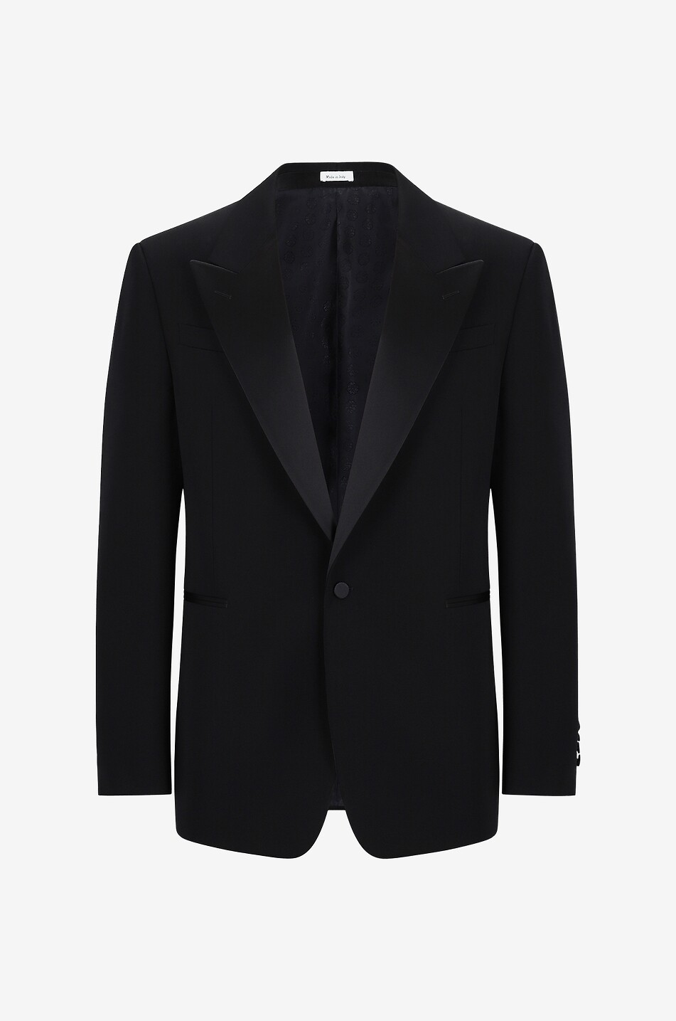 ALEXANDER McQUEEN Wool and satin evening jacket Men BLACK 1