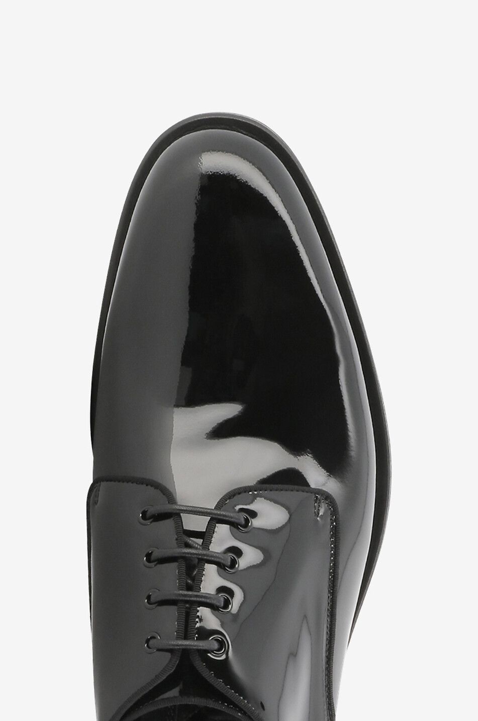 DOLCE & GABBANA Raffaello patent leather derby shoes Men BLACK 3