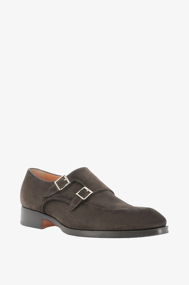 SANTONI Mokassins aus Wildleder Herren DUNKELBRAUN 1