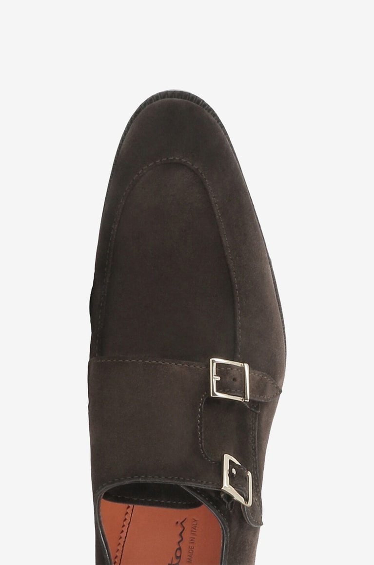 SANTONI Mokassins aus Wildleder Herren DUNKELBRAUN 5