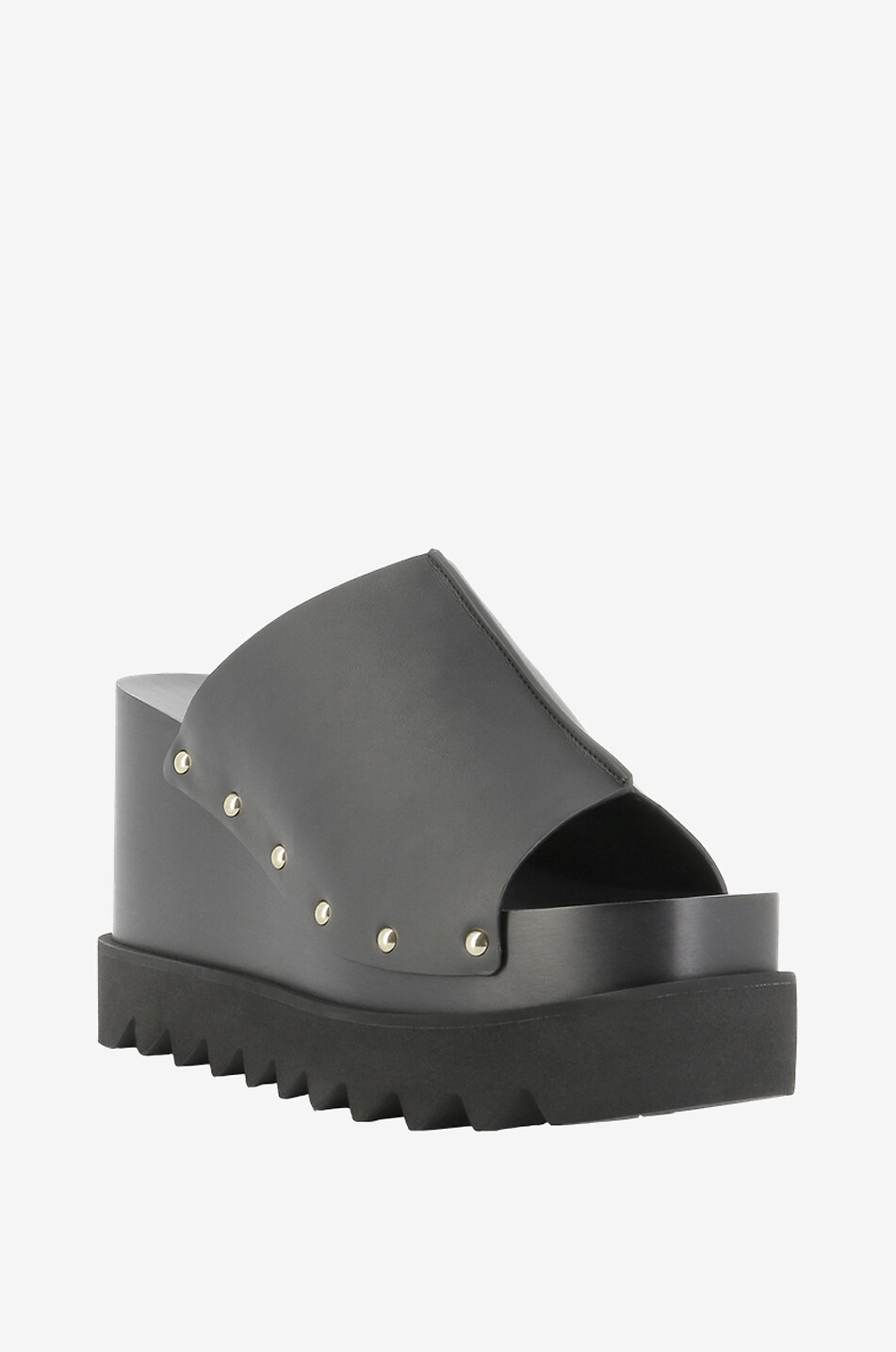 Mules compensées en cuir synthétique Elyse 80