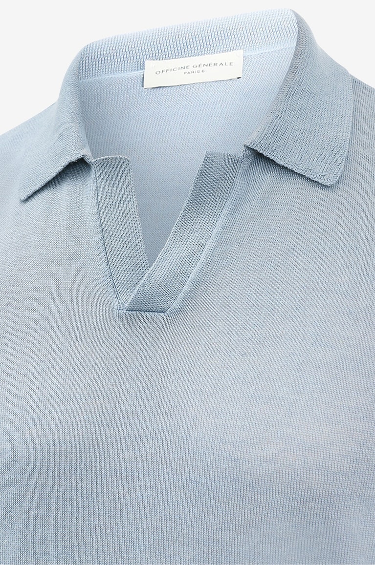 OFFICINE GENERALE Kit long-sleeved polo shirt Men Colourless 3