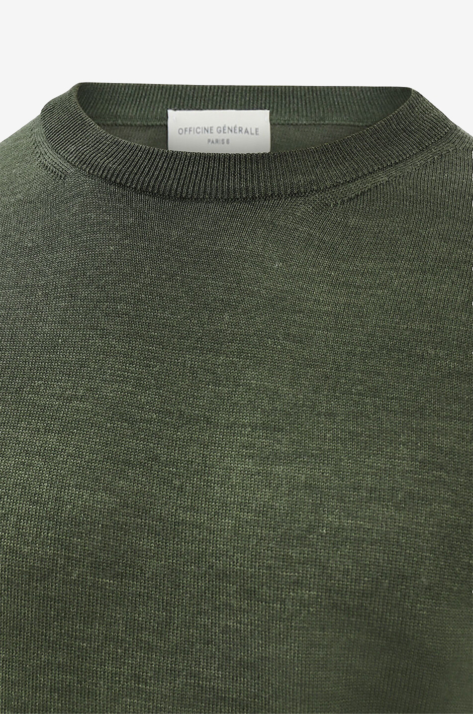 OFFICINE GENERALE Reggie merino wool round neck jumper Men GREEN 3