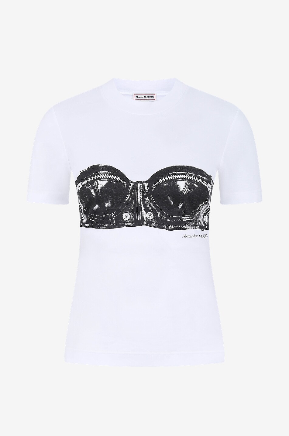 T-shirt ajusté imprimé soutien-gorge Biker