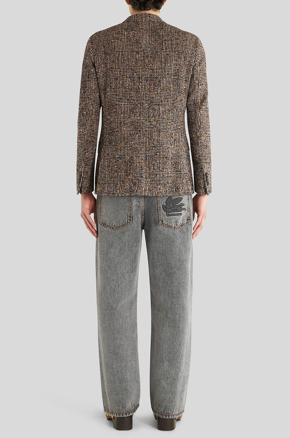 ETRO Warm glen check tweed blazer Men MEDIUM BROWN 4