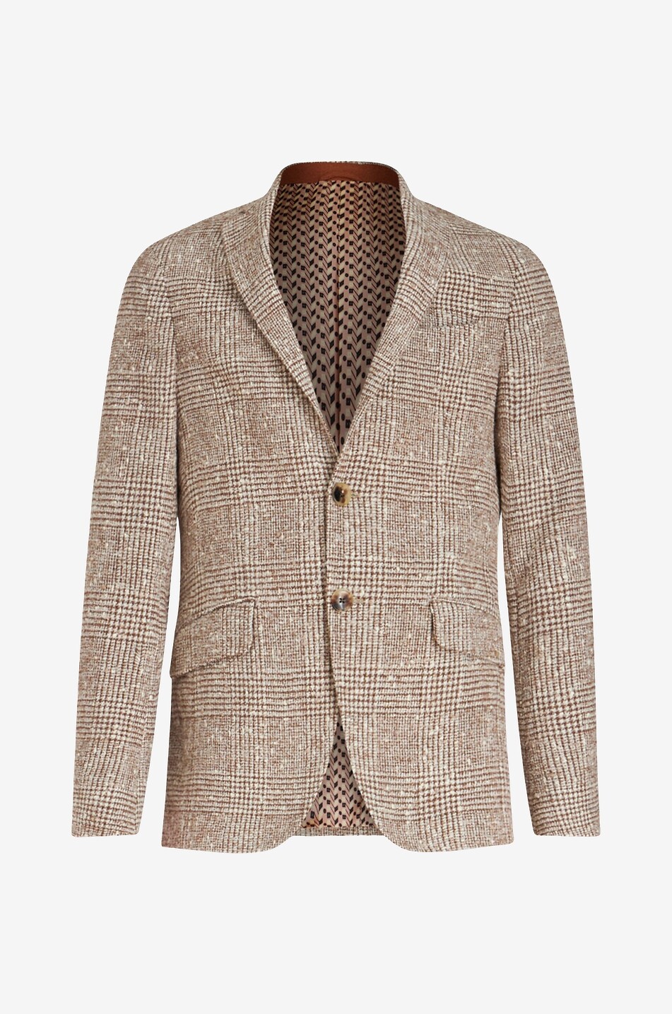 Warm glen check tweed blazer
