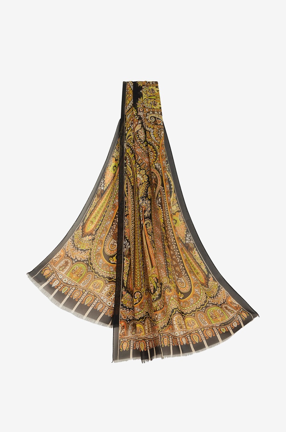 Écharpe en georgette motifs Paisley Delhy