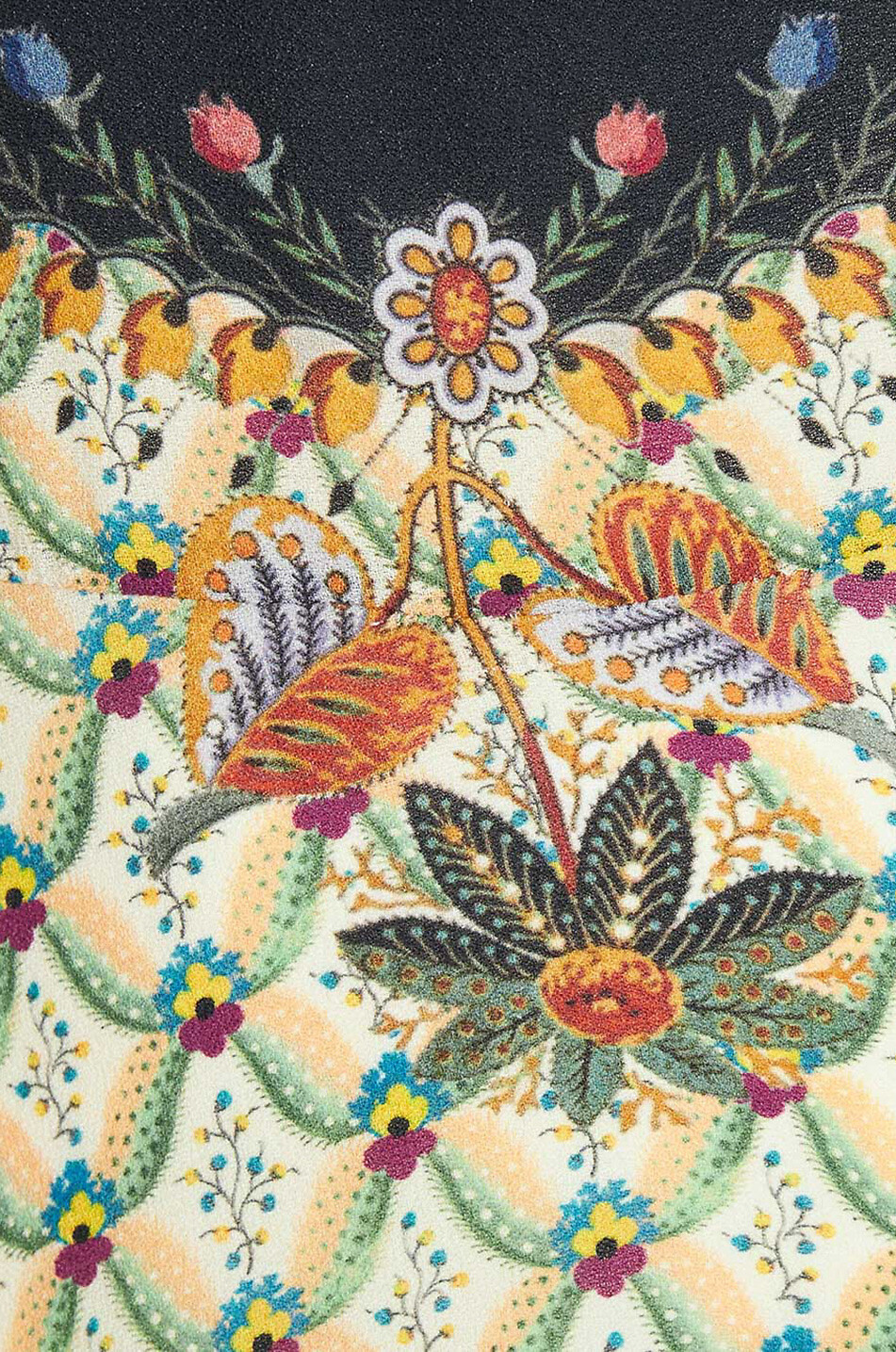 ETRO Langes Crepe-Kleid mit Print Floralia Damen GRÜN 6