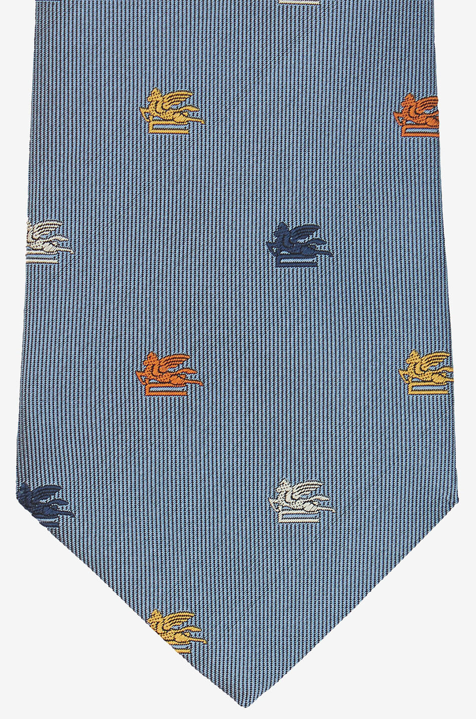 ETRO Cravate en soie brodée Pegaso Homme BLEU CLAIR 3