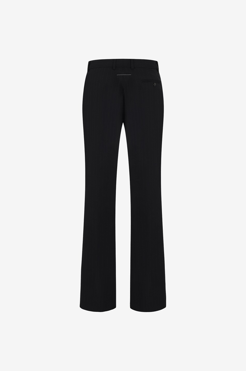Straight-leg low-rise pinstripe trousers