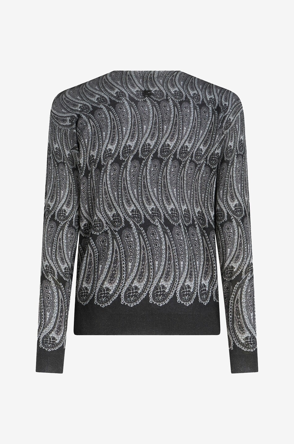 ETRO Paisley Wings fine cashmere and silk jumper Men DARK GREY 2