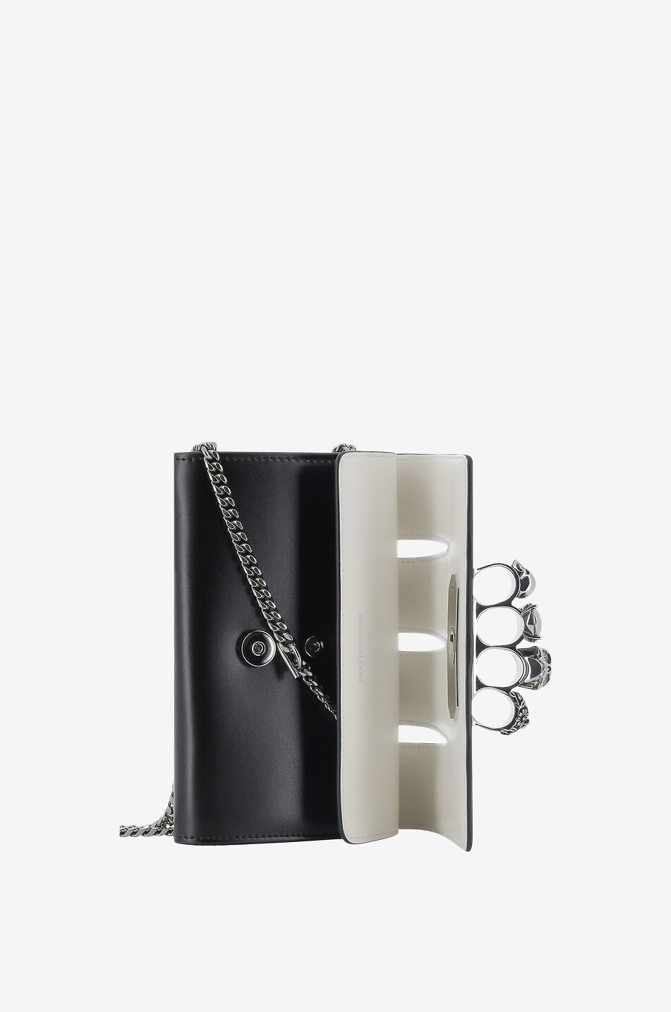 ALEXANDER McQUEEN Sac porté épaule mi-matière The Slash Mini Femme NOIR 5