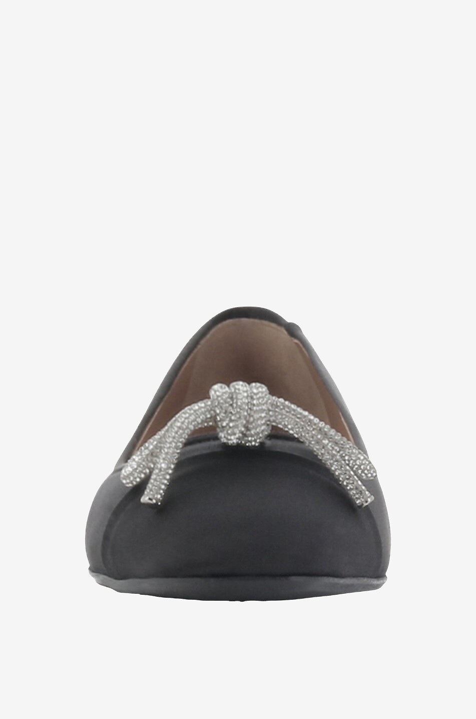 AQUAZZURA Satin-Ballerinas mit Kristallen Parisina 15 Damen SCHWARZ 2