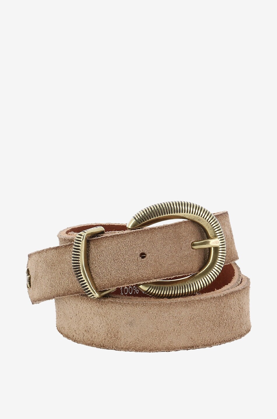 GOLDEN GOOSE Ceinture fine effet vielli Cruise - 25 mm Femme MARRON CLAIR 1