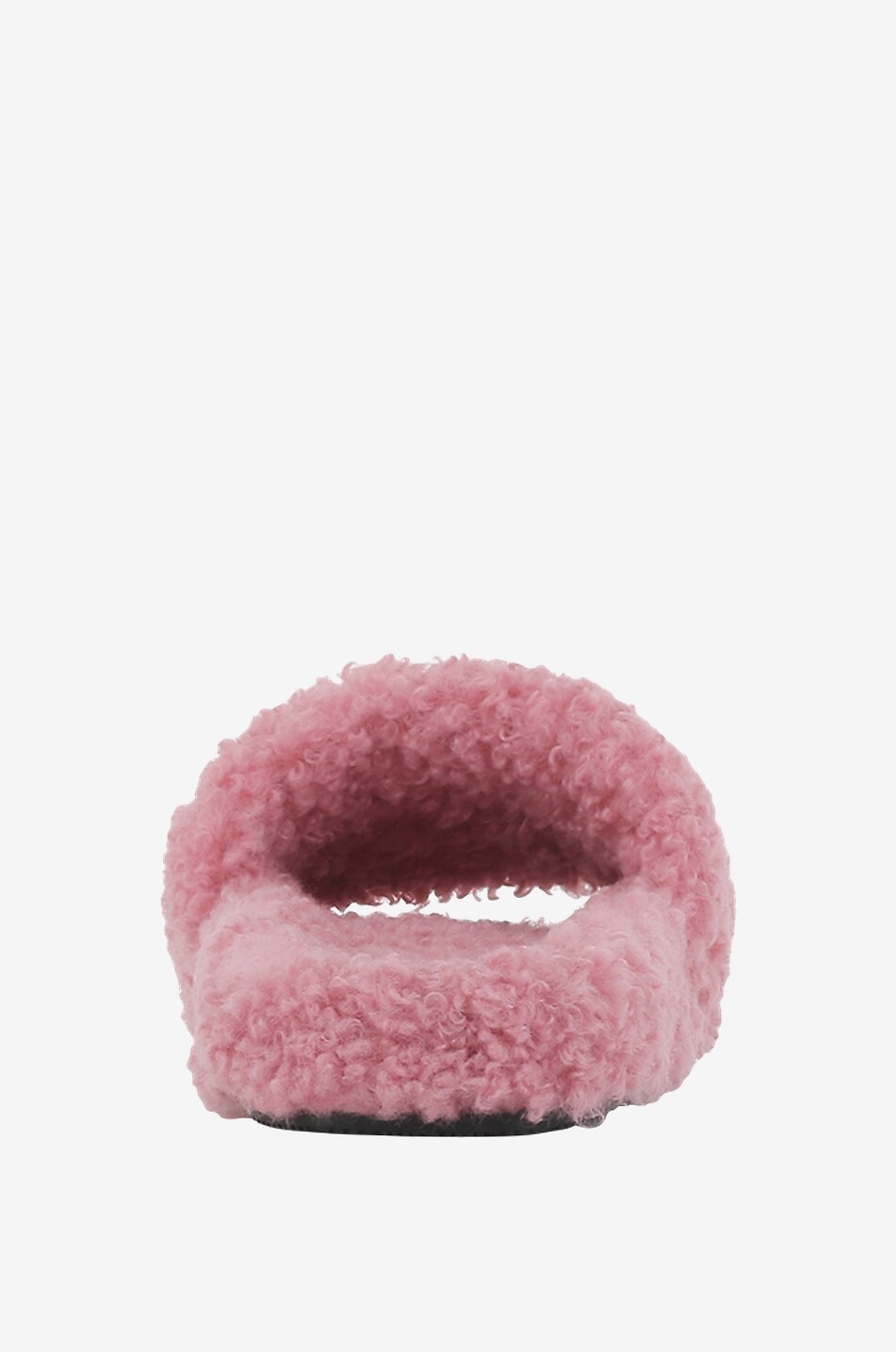 BALENCIAGA Furry Slide Political Campaign fluffy flat mules Women PINK 4