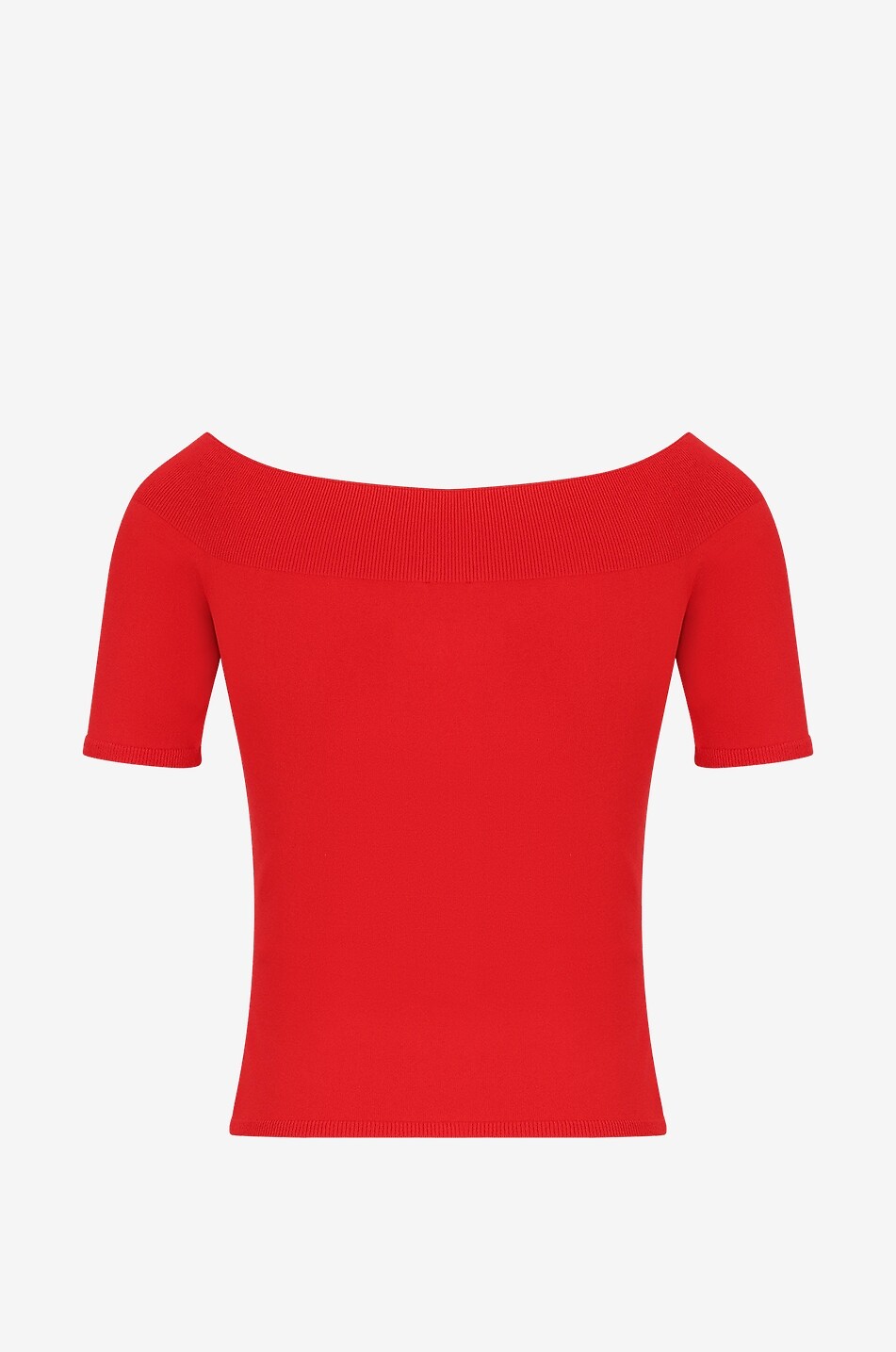 ALEXANDER McQUEEN Top à épaules dénudées en maille fine Femme ROUGE 2