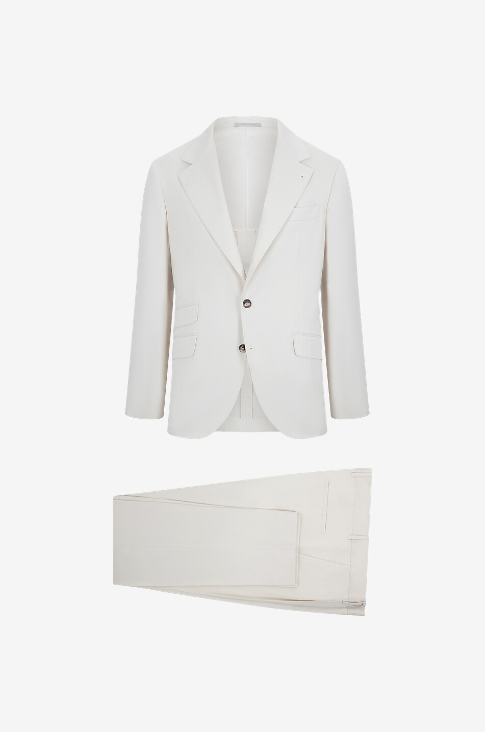 BRUNELLO CUCINELLI Cavallo & Leisure Fit gabardine suit Men EGGSHELL 1