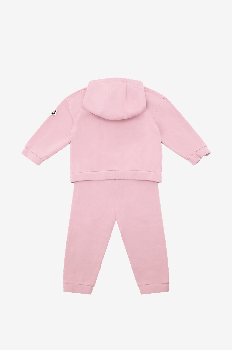 MONCLER Bouclé logo adorned baby sweat track suit Baby PINK 2
