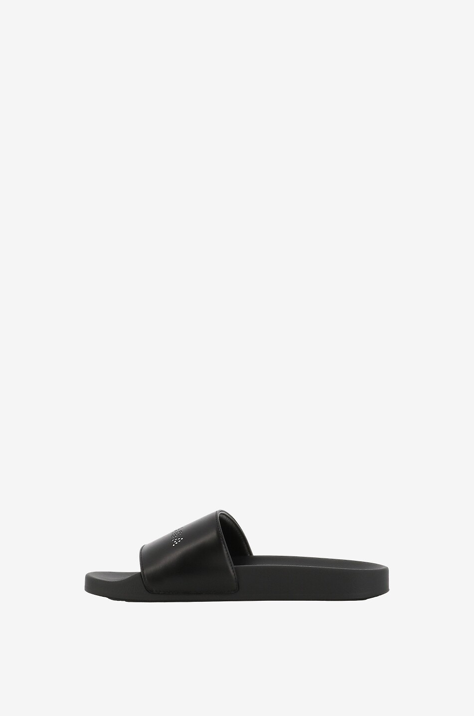 Pool Slides crystal clad leather flat mules