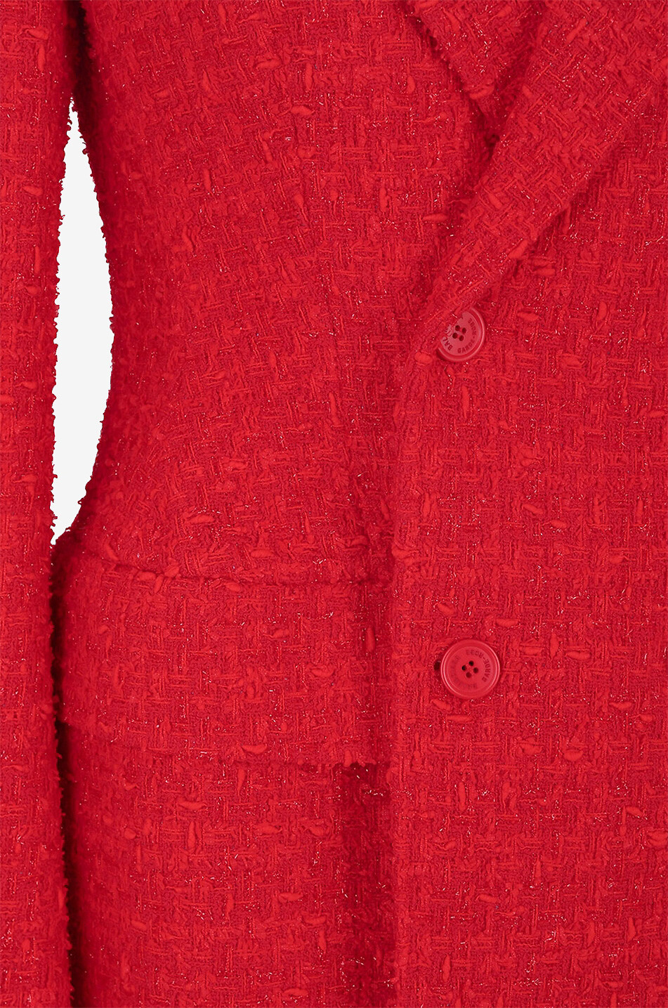BALENCIAGA Glitzernder Tweed-Blazer Hourglass Damen ROT 4