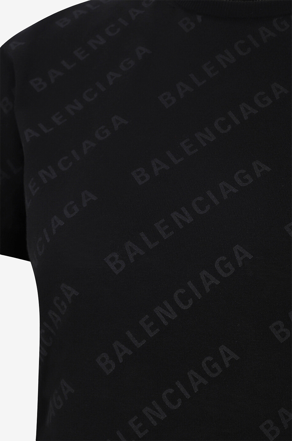 Logo All Over cropped short-sleeved jumper