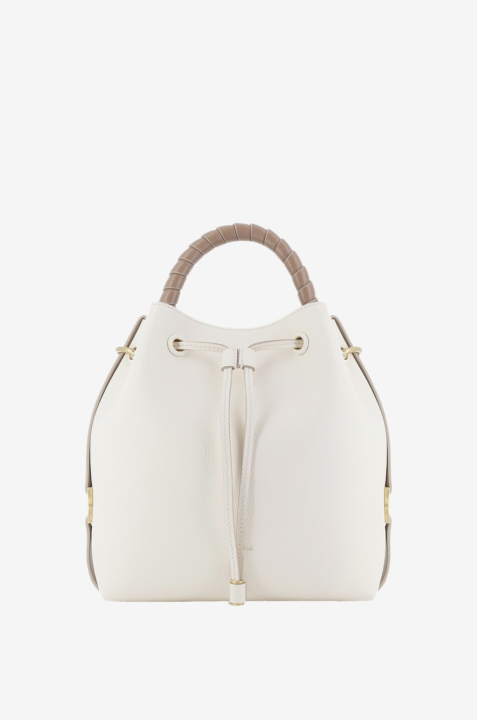 Sac seau en cuir graine et lisse bicolore Marcie CHLOE Bongenie