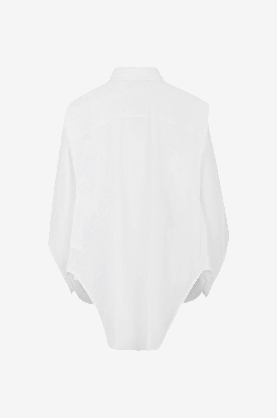 BALENCIAGA Twisted Swing BB Corp oversize poplin shirt Women WHITE 2