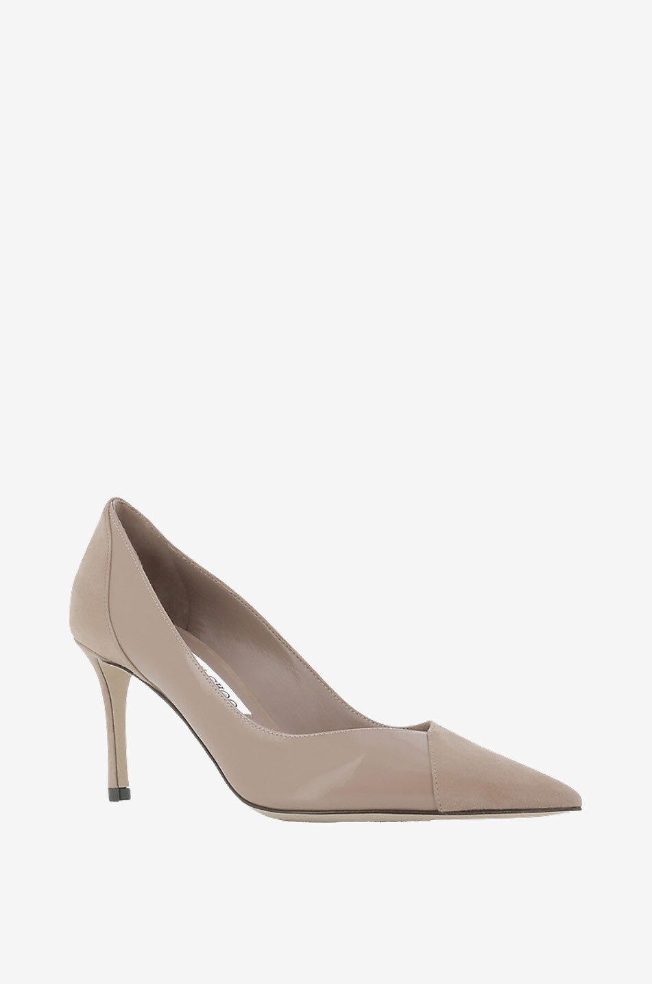 JIMMY CHOO Cass 75 pointy-toe bi-material pumps Women LIGHT PINK 1