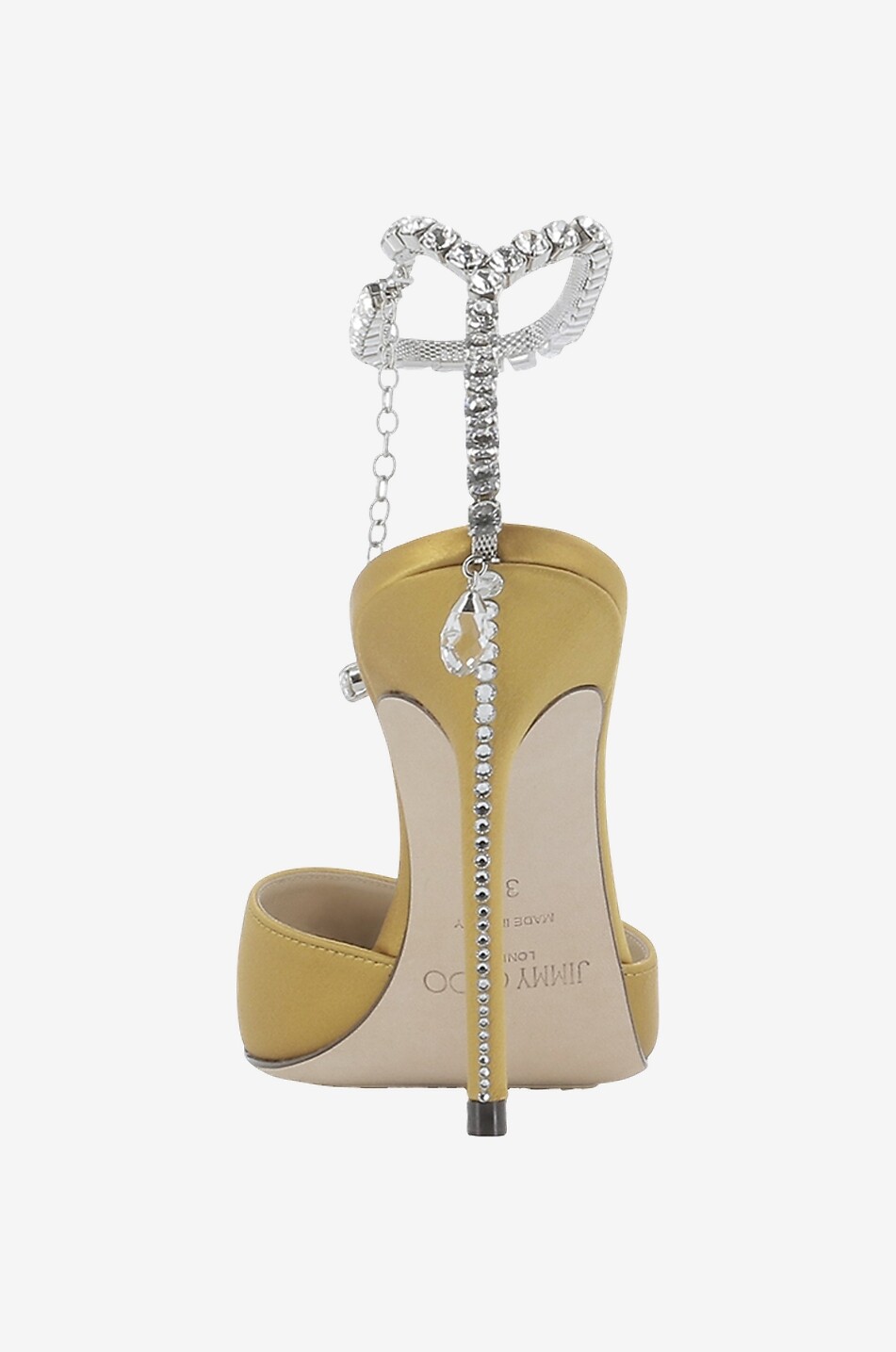 Escarpins en satin bride cristaux Saeda 100