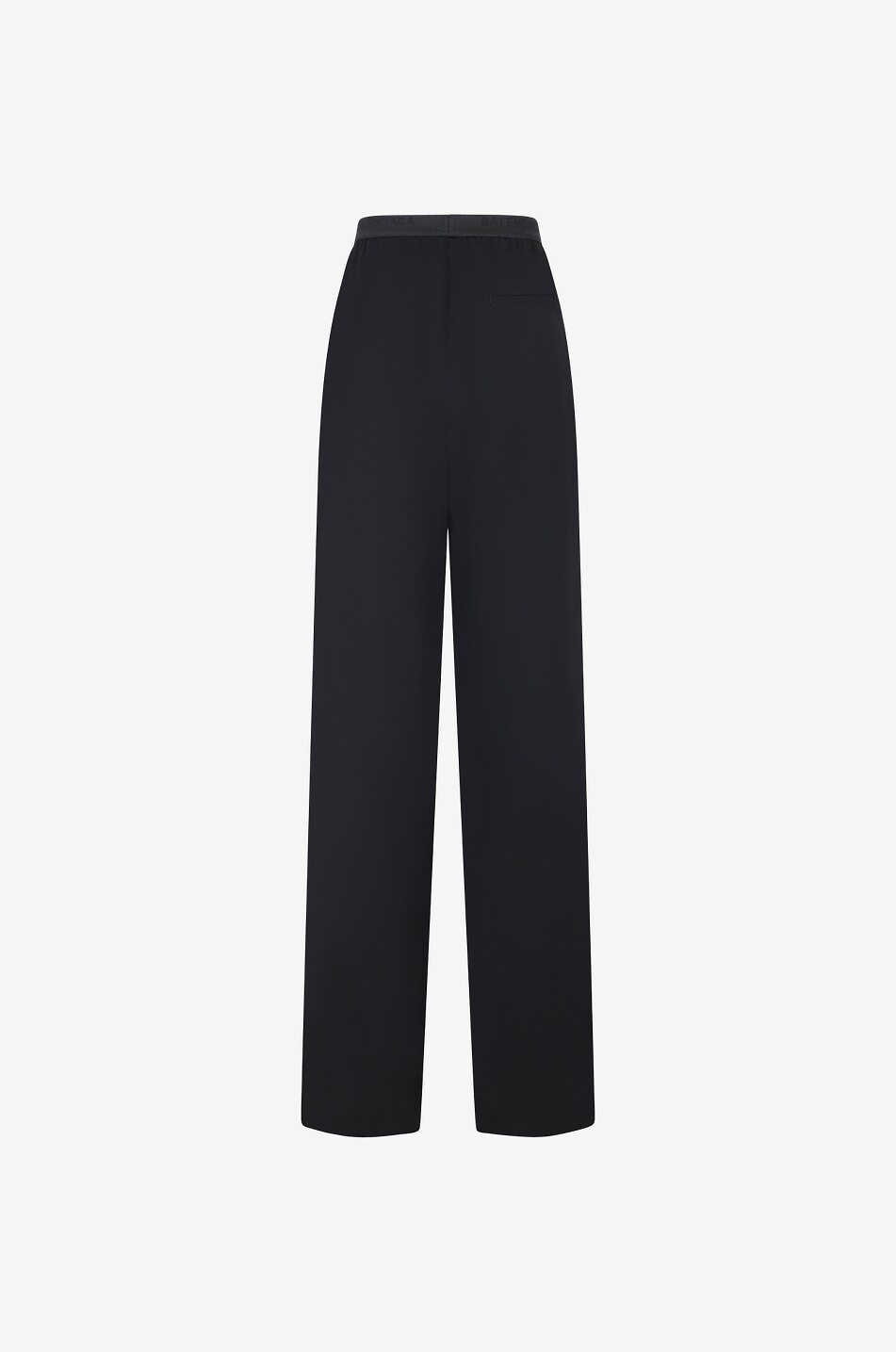 Pantalon large à taille élastiquée logo