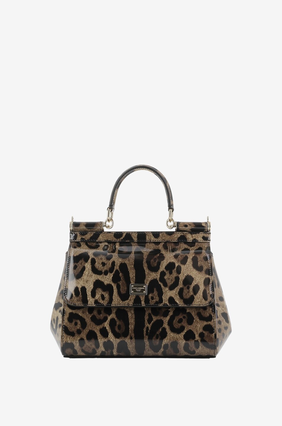 DOLCE & GABBANA Glänzende Leo-Handtasche Sicily Small Kim Kardashian Damen BUNT 1