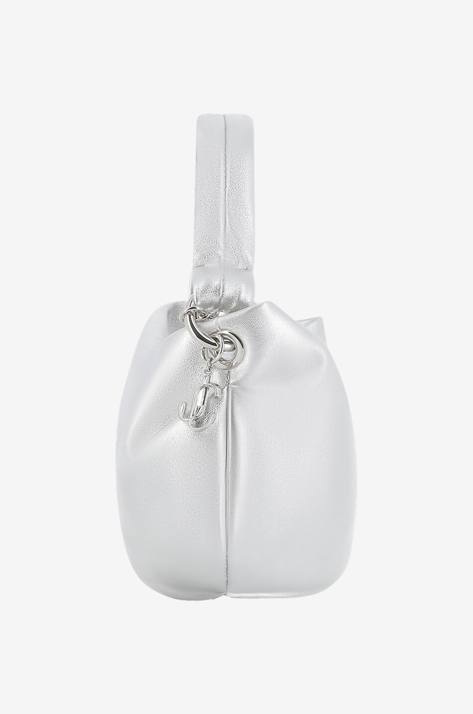 JIMMY CHOO Sac à main en cuir métallisé Bonny Femme ARGENT 5