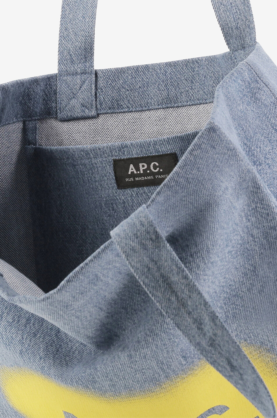 A.P.C. Sac cabas vertical en denim Lou Femme BLEU 3