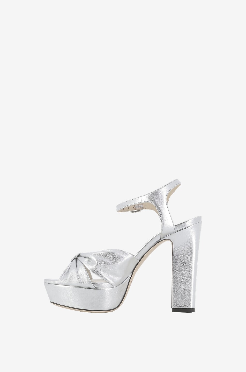 JIMMY CHOO Metallic-Plateausandalen Heloise 120 Damen SILBER 3