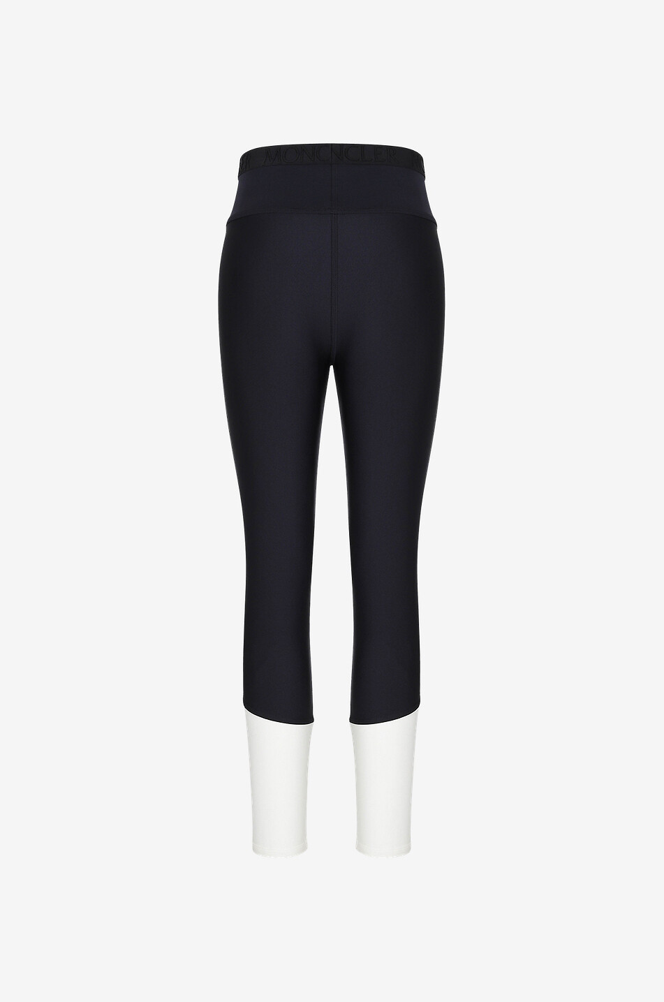 MONCLER Zweifarbige Jersey-Sport-Leggings Damen DUNKELBLAU 2