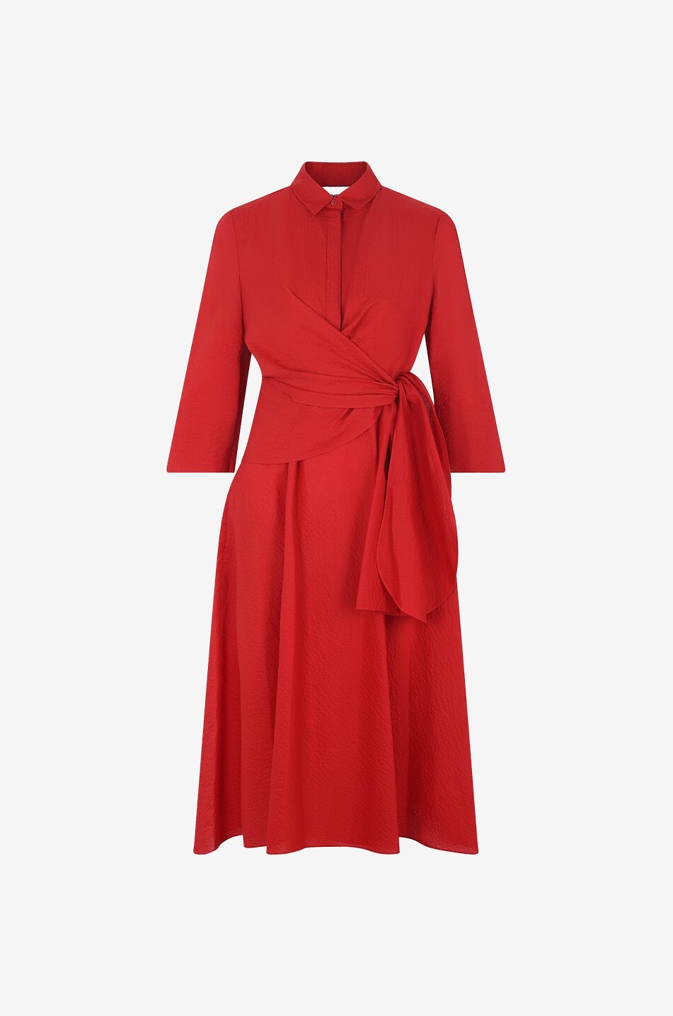 AKRIS PUNTO Midihemdkleid aus Baumwolle Damen ROT 1