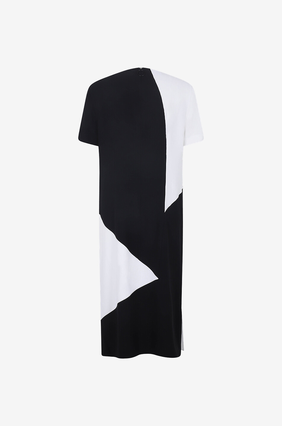 Zweifarbiges Midikleid aus Viskose