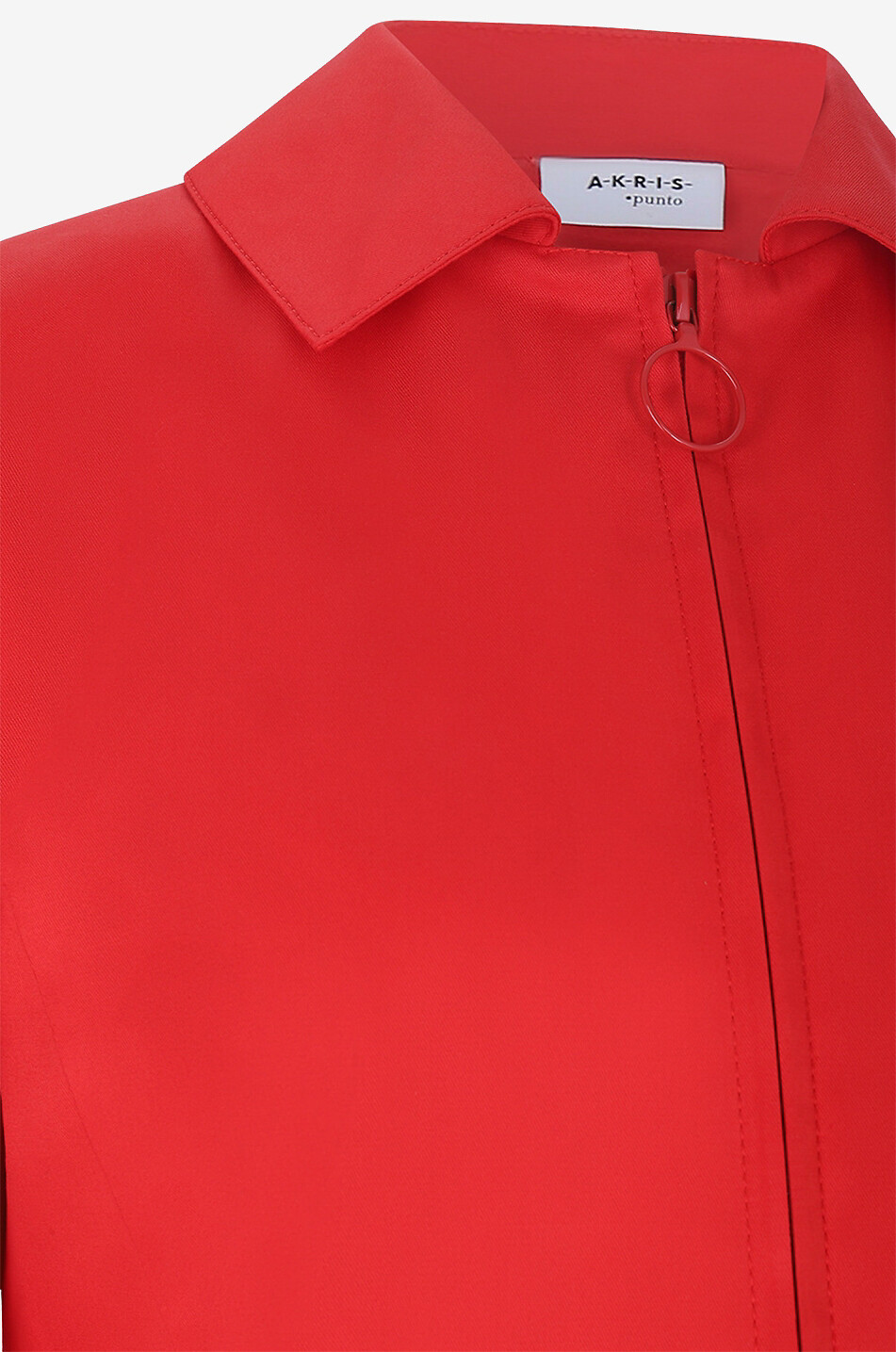 AKRIS PUNTO Cropped cotton jacket Women RED 3